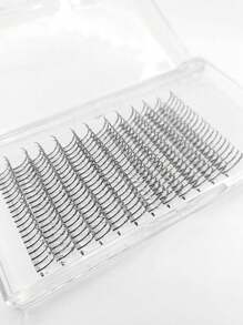 HBZGTLAD Colorful Sparkling Single Strand Silver Faux Mink Eyelash Extension With D Curl, 10-16mm Mixed Length, Professional Shiny Color, Suitable For Personal Use - Black - View 2