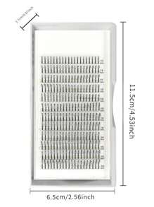 HBZGTLAD Colorful Sparkling Single Strand Silver Faux Mink Eyelash Extension With D Curl, 10-16mm Mixed Length, Professional Shiny Color, Suitable For Personal Use - Black - View 10