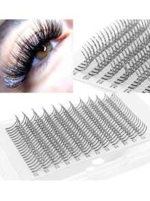 HBZGTLAD Colorful Sparkling Single Strand Silver Faux Mink Eyelash Extension With D Curl, 10-16mm Mixed Length, Professional Shiny Color, Suitable For Personal Use - Black - View 8