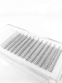 HBZGTLAD Colorful Sparkling Single Strand Silver Faux Mink Eyelash Extension With D Curl, 10-16mm Mixed Length, Professional Shiny Color, Suitable For Personal Use - Black - View 5