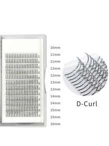 HBZGTLAD Colorful Sparkling Single Strand Silver Faux Mink Eyelash Extension With D Curl, 10-16mm Mixed Length, Professional Shiny Color, Suitable For Personal Use - Black - View 9