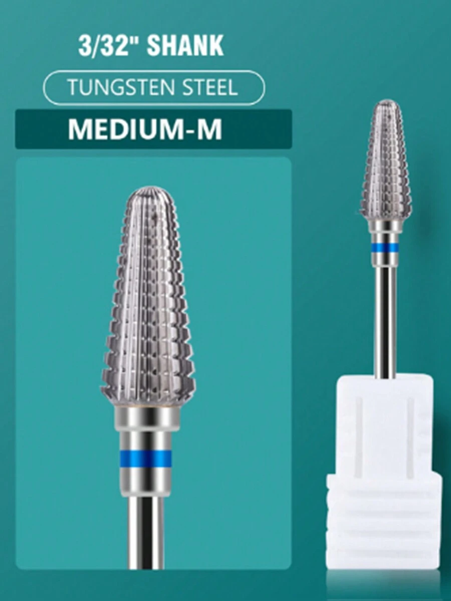 1件装 5合1 碳化钨指甲抛光头 双旋转指甲钻头 3/32柄 龙卷风快速卸除丙烯酸硬凝胶美甲研磨刀 (M) 角质层去除钻头 适用于家庭沙龙、美甲用品、美甲工具、美甲艺术工具、返校季、指甲、美甲工具 适用于按压式指甲 - 彩色 - 查看 1