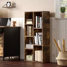 VASAGLE Bücherregal, Regal, Standregal, Büroregal, mit 7 Fächern, offen, für Wohnzimmer, Arbeitszimmer, Büro, als Raumteiler, 24 x 50 x 106 cm