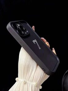 1入黑色tpu手機殼,具有防震、極簡線條、7號印花,適用於iphone - 彩色 - 查看 4