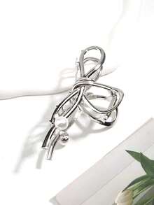 1 kẹp tóc trang trí ngọc trai bất đối xứng cho nữ dùng hàng ngày - Bạc - Xem 3