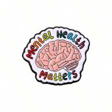 Mental Health Matters Enamel Pin End The Stigma Anxiety Awareness Psychotherapy Brooch Positive Happy Reminder Badge Gift - Pink - View 1