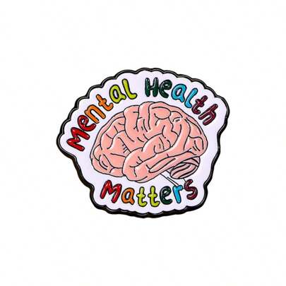 Mental Health Matters Enamel Pin End The Stigma Anxiety Awareness Psychotherapy Brooch Positive Happy Reminder Badge Gift