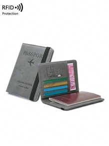CHARM INFINITE Rfid 屏蔽防水輕型護照夾多功能旅行錢包 - 灰色 - 查看 2