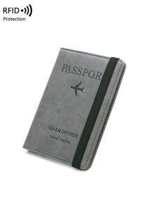CHARM INFINITE Rfid 屏蔽防水輕型護照夾多功能旅行錢包 - 灰色 - 查看 3