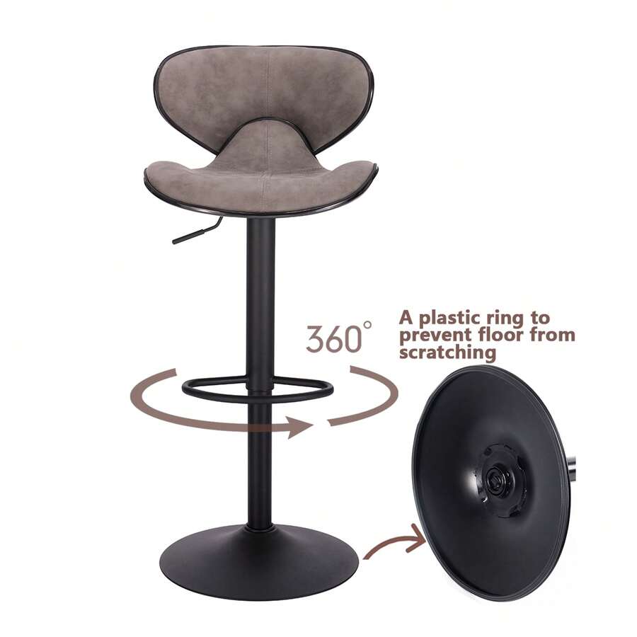 SUPERJARE Adjustable Counter Height Bar Stools Set of 2, Swivel Tall