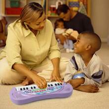 32 Keys Kids Keyboard Portable Electronic Musical Instrument Multi-Function Music Keyboard Piano for Kids (Purple) - Black - View 7