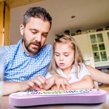 32 Keys Kids Keyboard Portable Electronic Musical Instrument Multi-Function Music Keyboard Piano for Kids (Purple) - Black - View 8