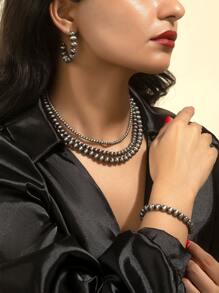 Set joya con cuenta - Bronce - Ver 2