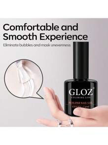 Gloz 7合1透明建造者指甲凝膠套裝,2入組可塑建設凝膠與強化劑,硬化延伸指甲凝膠,led專用凝膠,鑲嵌指甲膠,美甲店級指甲藝術diy套裝 - 無色 - 查看 4