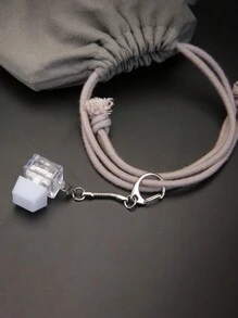 1pc Cyberpunk Style Mechanical Keyboard Tester Stress Relief Keychain, Relieves Restlessness And Anxiety - White - View 4