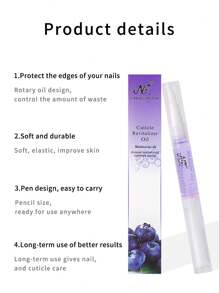 1支5g鳳梨味道的指甲營養油筆,指甲復甦油筆,可用於乾燥的皮膚和指甲护理,美甲工具 - 黃色 - 查看 8