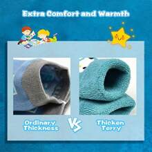 ELUTONG Baby Boys Socks Thick Terry Socks, 10 Pairs (0-3years Old) For Newborn Boys Girls,Cute Warm Ankle Crew Socks Set - 灰+藍(10只裝) - 查看 5