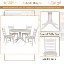 Nestfair 5-Piece Round Dining Table with 4-Chairs
