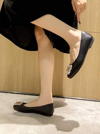 Women's Flat Soft Pu Leather Shoes 2023 New Spring Casual Gentle Fairy Night Soft Bottom