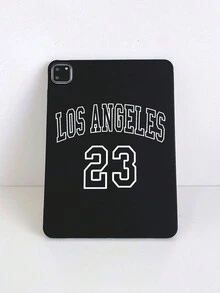 1pc Vị trí Số In Vỏ bảo vệ máy tính bảng Tương thích với Ipad - Đen và trắng - Xem 2