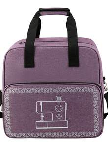 1pc Simple Knitting Tool Organizer Outdoor Portable Bag Small Sewing Machine Bag Purple - Purple - View 2
