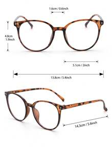 4 件裝女式黑色粉色透明圓形眼鏡透明淺色眼鏡適合返校日常服裝配飾 - 彩色 - 查看 5