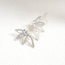 1對長款新娘婚禮鑽石吊燈垂墜耳環,大型時尚陳述飾品,女士少女新娘伴娘派對晚會盛裝珠寶