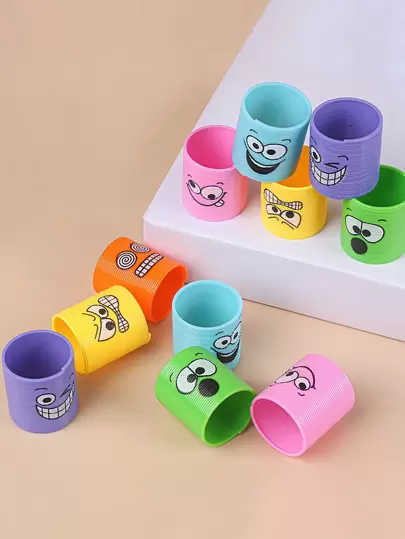 4/6/12/18/24/36/48 piezas Bandas de goma mini arcoíris de expresión divertida (colores y estilos aleatorios)