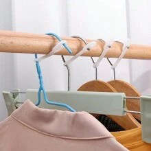 10入組白色防風防滑固定扣衣架,帶自動扣合鈕,適用於高層建築和室外晾衣線,採用矽膠材料製成 - 白色 - 查看 6