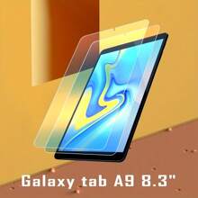 2入組、與三星Galaxy Tab A9 8.3英寸相容的鋼化玻璃屏幕保護貼，防水、防油、高清晰、易於安裝 - 無色 - 查看 2