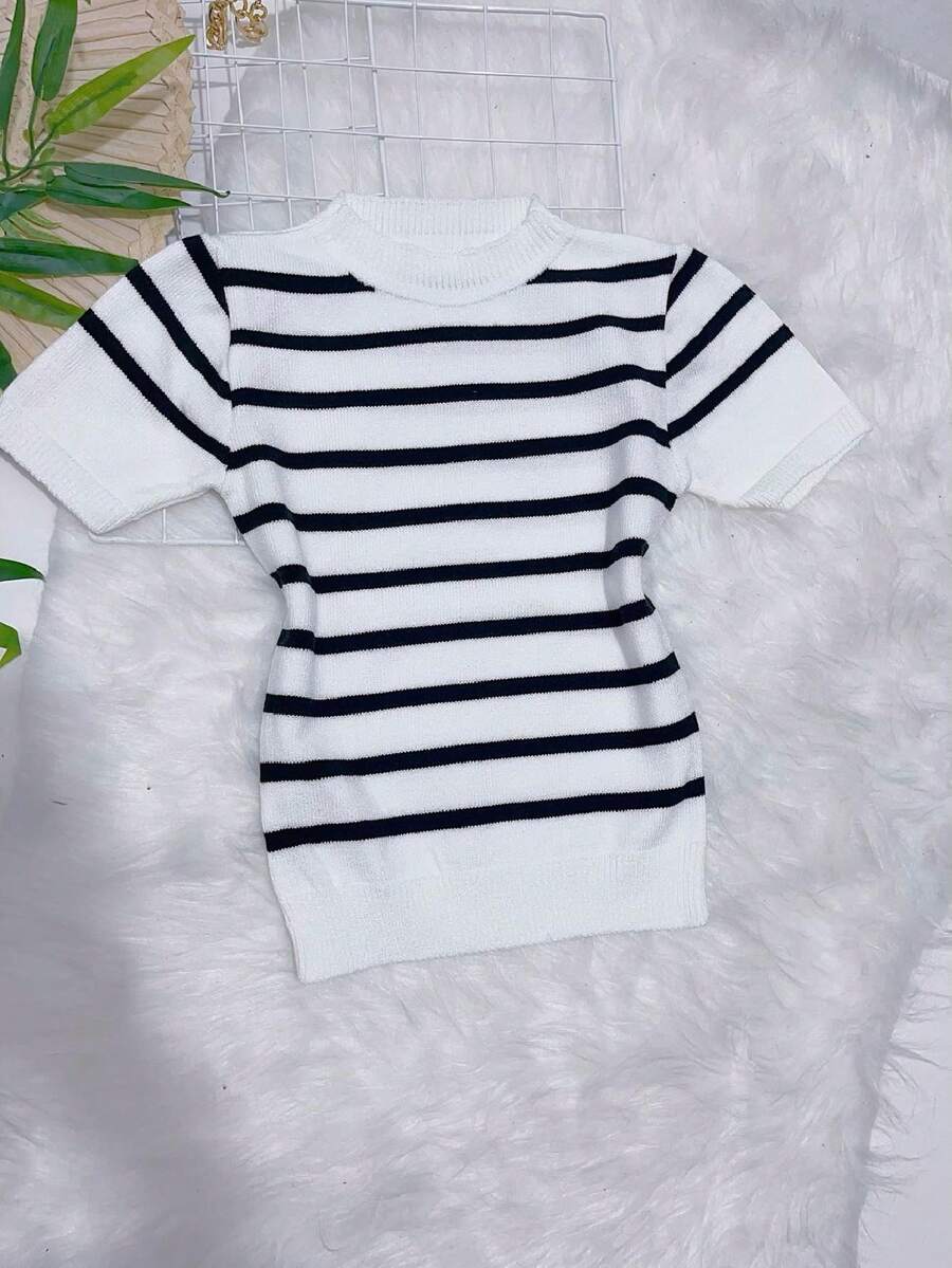 Women Knit Tops - trắng - Xem 1