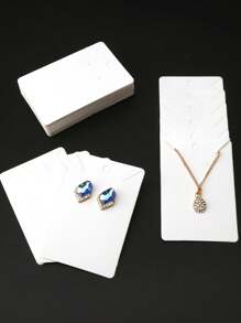 50 件耐用珠寶展示卡適用於項鍊、耳環存放 - 白色 - 查看 4