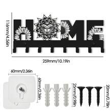 1 Miếng Hình hoa hướng dương Giá giữ chìa khóa Đối với Tường Với Halloween Lễ hội ; Đen Chìa khóa Giá đỡ Đối với Trang trí tường ; Kim loại Trang trí tường Cho văn phòng , Hành lang , Lối vào ; Chìa khóa Móc Đối với Tường Đến Treo Chìa khóa ; Nhỏ bé Chìa khóa Móc Đối với Tường ; Rustic Nhà Dấu hiệu - màu đen - Xem 3