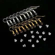 100 Cái/lốc Không Gây Dị Ứng Bông Tai Móc Bộ Phối Màu Mở Nhảy Nhẫn Nút Tai Cho Tự Làm Trang Sức Làm - Nhiều màu - Xem 1