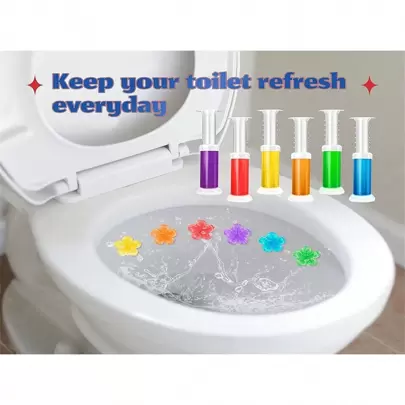 4 PCS Flower Aromatic Toilet Gel Toilet Deodorant Cleaner Bathroom Remove Odors Clean Leaves No Traces Household Cleaning Products Bathroom Accessories Bathroom Tools