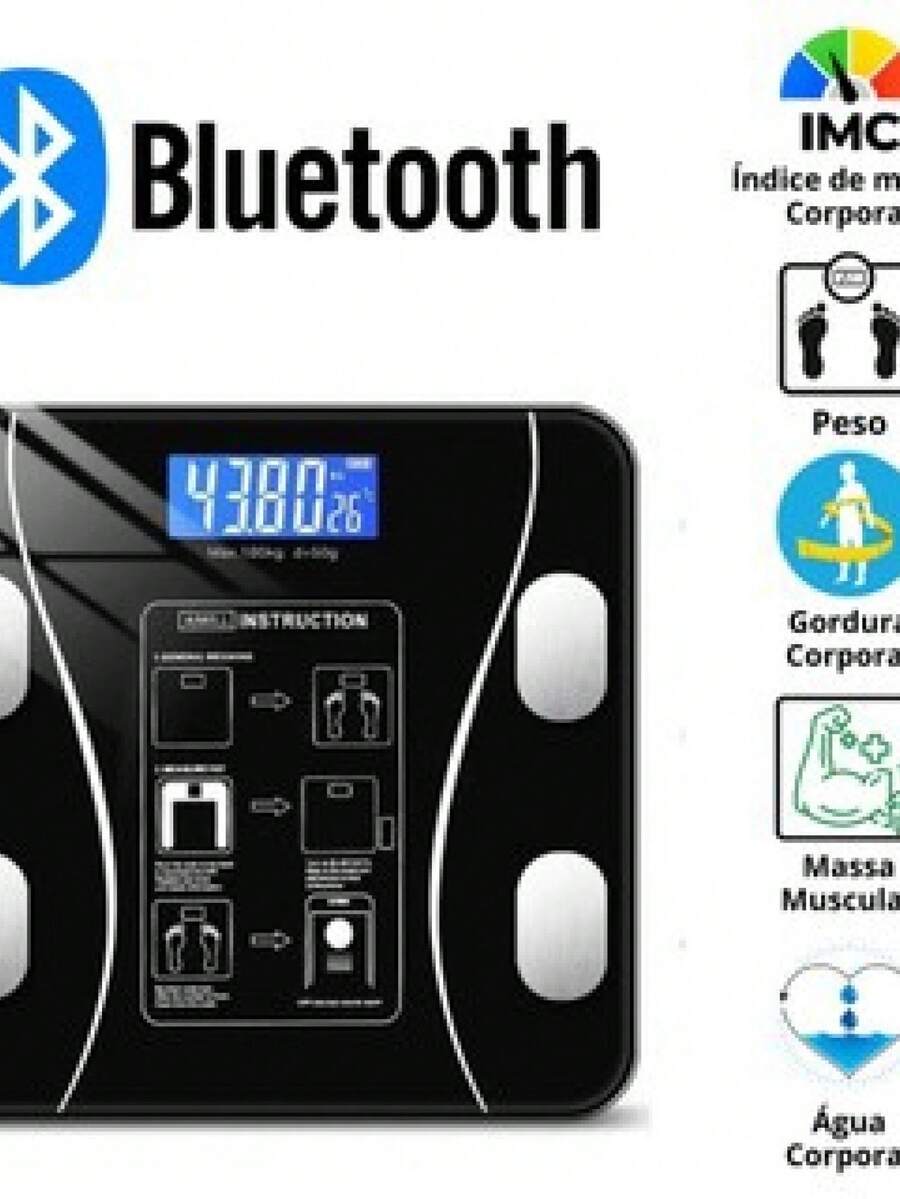 FANOVA Báscula Electrónica De Baño Inteligente App Teker - Negro - Ver 1