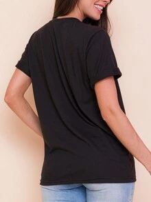 Women T-Shirts - màu đen - Xem 2