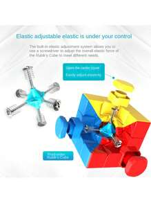 萬聖節/聖誕節禮物速度魔方益智遊戲,流暢減壓益智玩具,適合 2-10 歲兒童,有各種難度級別 - 杏色 - 查看 9