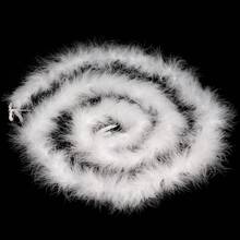 1pc Feather Boa For Crafts Wedding Party Halloween Costume Christmas Tree Decoration - White - View 2