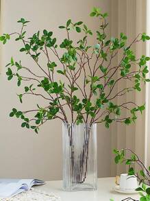 1 Miếng Nhân tạo Cành Cây Với Lá Và Gốc , 43.3 Inch ( Khoảng 110CM ) In Chiều dài , Đối với Nhà  , Sân vườn , Văn phòng Và Cửa hàng Đồ trang trí , Có thể uốn cong Với Chất làm đầy Đối với Cái bình hoa - màu xanh lá - Xem 5