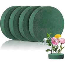 4入組乾燥花用花藝塑膠泡沫圓塊,綠色花藝海綿,給花商,diy花藝愛好者,婚禮走道花藝裝飾用於人造花和鮮花做花藝造型 - 綠色 - 查看 1