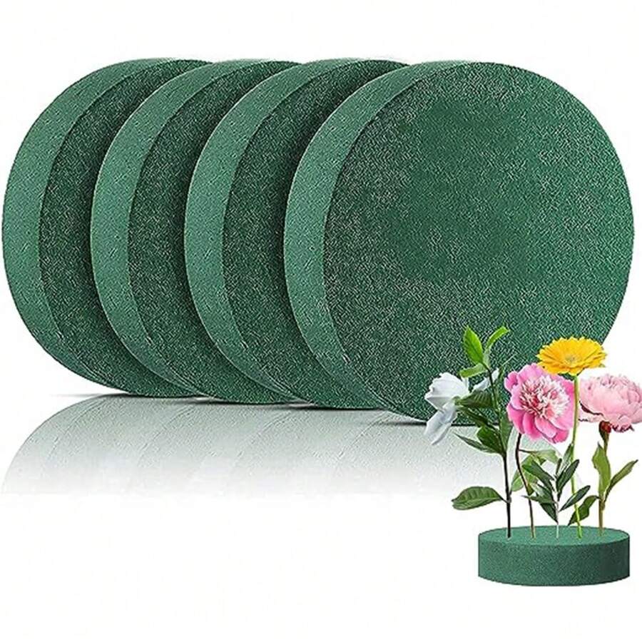 4入組乾燥花用花藝塑膠泡沫圓塊,綠色花藝海綿,給花商,diy花藝愛好者,婚禮走道花藝裝飾用於人造花和鮮花做花藝造型 - 綠色 - 查看 1