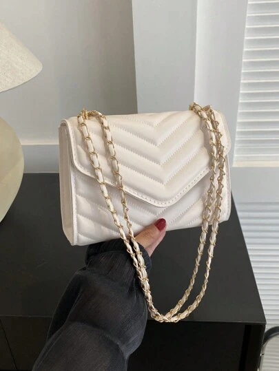 小型z字紋鏈條方形襟翼包