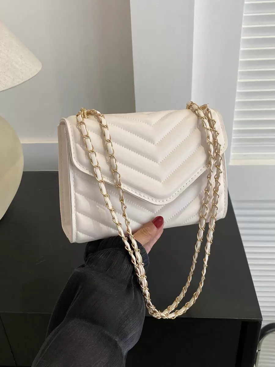 小型z字紋鏈條方形襟翼包