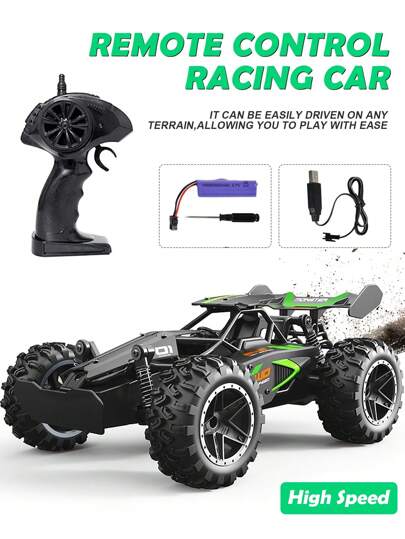 迷你高速越野遙控車帶漂流功能&防碰撞設計,橡膠大輪胎,完美適用於互動夏天度假