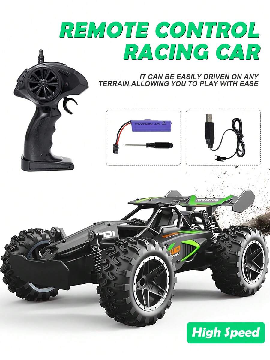 迷你高速越野遙控車帶漂流功能&防碰撞設計,橡膠大輪胎,完美適用於互動夏天度假