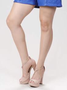 Women Heeled Sandals - 米色 - 查看 1