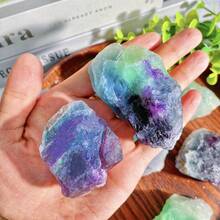 1入組彩色萊茵石天然晶體原石,寶石首飾,閃閃發光,治療水晶,生日禮物,女性禮物,場景裝飾,桌面裝飾。