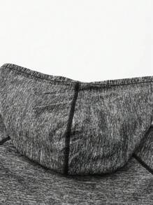 2件装黑色和灰色运动健身卫衣 男士速干吸湿长袖运动套头衫 健身服 - 黑色 - 查看 3