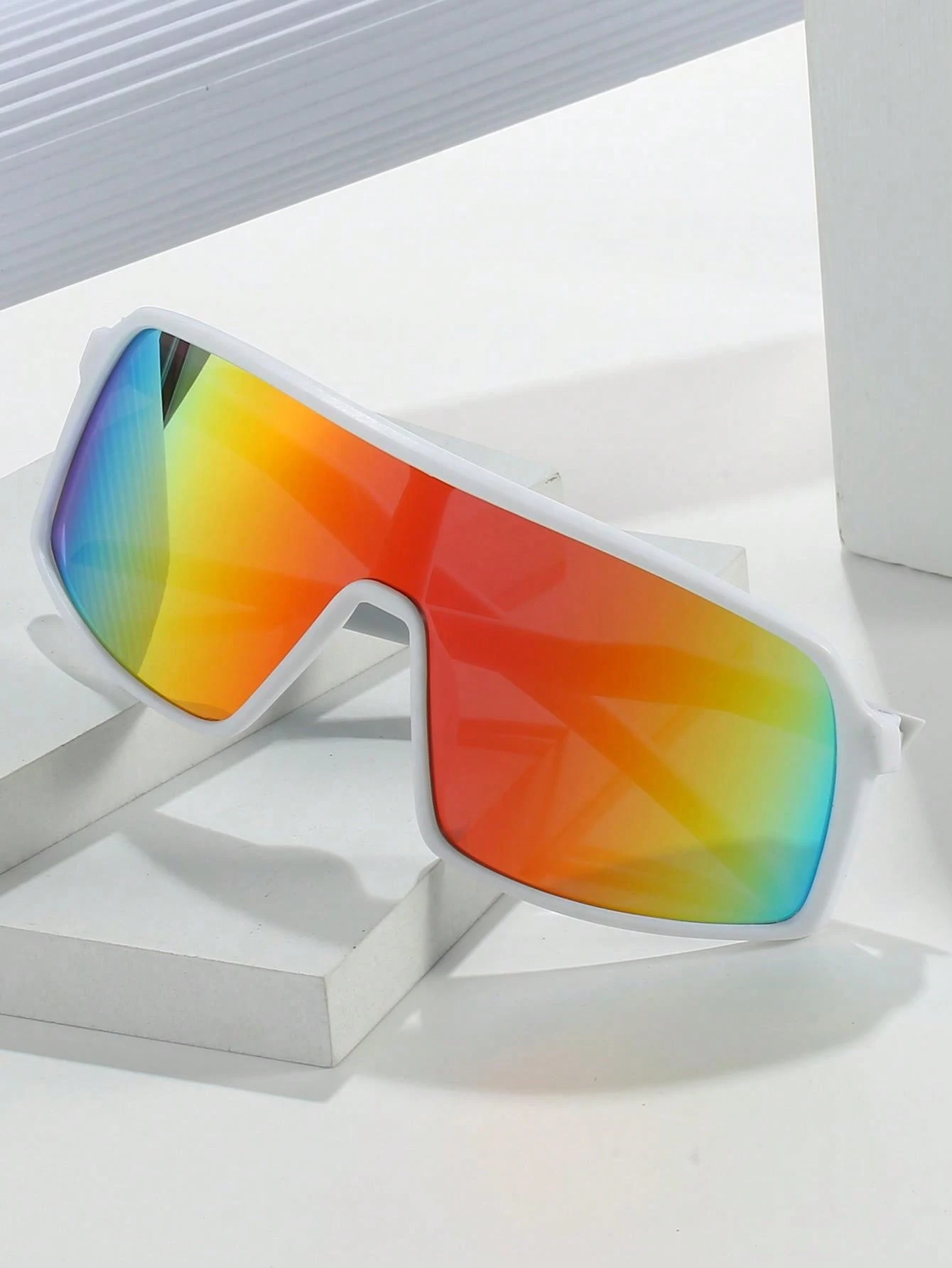 Gafas De Sol Cuadradas Sin Marco Para Hombre Con Barra Superior De Moda